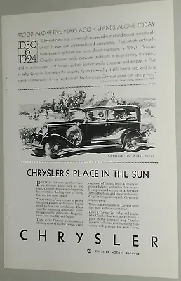 1929 Chrysler Advertisement Speeding CHRYSLER 75 Royal Sedan Print Ad • $8.82