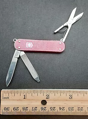 Victorinox Pink Alox 58mm - Classic SD - Swiss Army Knife - Scissors/File • $17.99