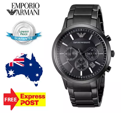 Emporio Armani Ar2453 Classic All Black Stainless Steel Mens Watch New With Tags • $193.99