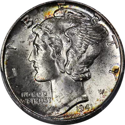 1941-D Mercury Dime PCGS MS67 FB Nice Eye Appeal Strong Strike • $150