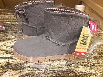 NEW Womens Muk Luks Hoboken Knit Ankle Boots Size 8                       Shoes • $3.89