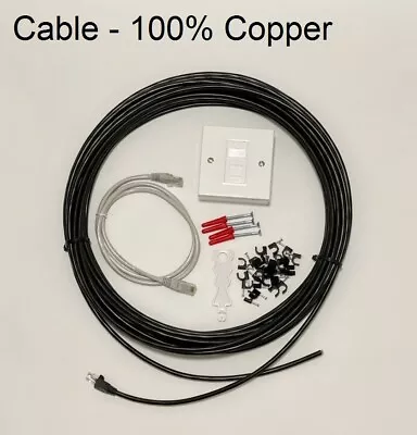 £6.99 • Buy Cat5e External Outdoor Ethernet Network RJ45 POE Extension Kit 100% Copper Lot