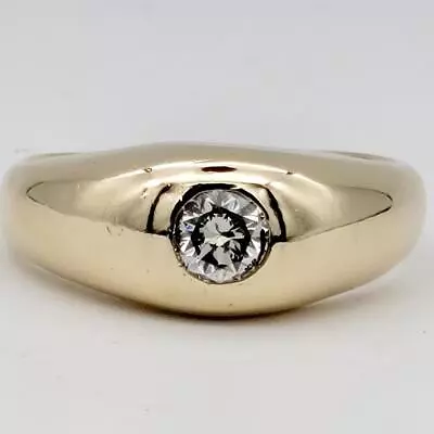 Men's Diamond Solitare Ring .50CTW 14KYG 5.1DWT (loe-cmr) (PPJ025033) • $1999.95