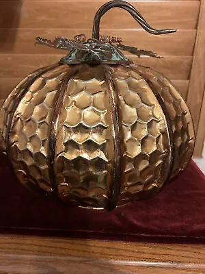 METAL DECOR PUMPKIN  For Halloween/Thanksgiving  PRE OWNED • $28