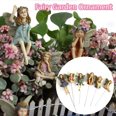 £12.28 • Buy Mini Garden Ornament Miniature Fairy Figure Statue Flowerpot Outdoor Decor 6pcs