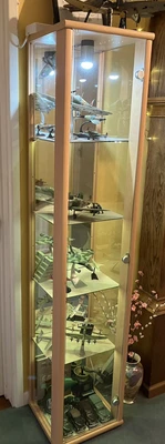 £75 • Buy Beech Effect Glass Display Cabinet With Lights