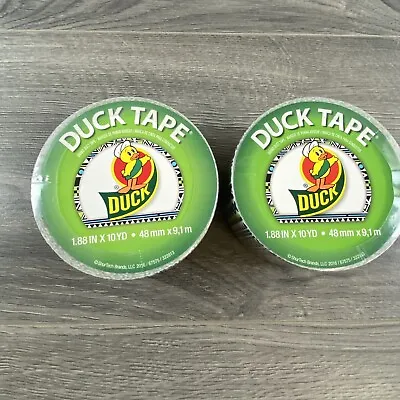 $24.99 • Buy Lot Of 2-Duck Brand 1.88 In X 10 Yds Printed DESIGN DUCT TAPE ~ NEW
