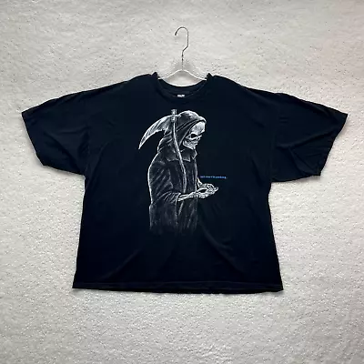 Alstyle Black Grim Reaper Graphic Not Now I'm Working Short Sleeve T-Shirt 3XL • $15.30