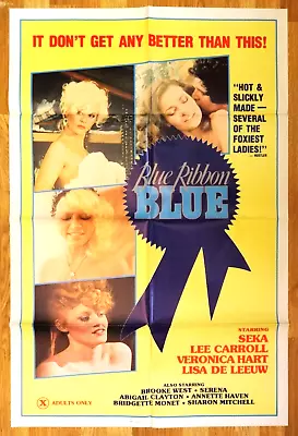 BLUE RIBBON BLUE - Seka Veronica Hart - 1985 Original XXX Movie Poster 27x41  • $16.75