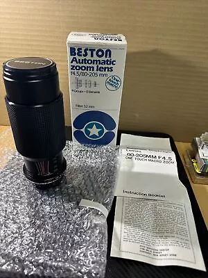 Beston M.C 80-205MM F/1:4.5 F4.5 Macro Zoom Lens For Minolta MD Mount Xg-1 Srt • $19.99