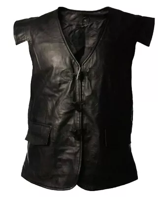 Mens Waistcoat Scottish Swordsman Jacobite Kilt Waistcoat Real Leather Vest • £69