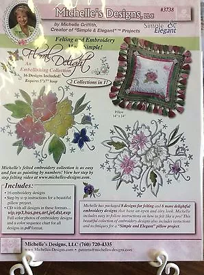 Michelle's Designs # 3738-floral Delight Machine Embroidery Designs • $49.95