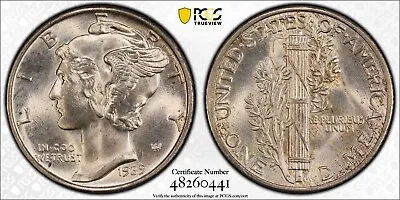 1939 Mercury Dime PCGS MS65 • $45