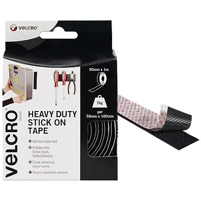 VELCRO Brand Heavy Duty Stick On Tape Cut-to-Length Industrial Extra Strong Hook • £8.39