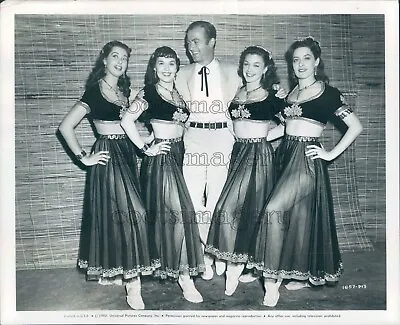 1951 Press Photo Mark Stevens With Lovely Dancer Ladies Little Egypt 1950s • $15