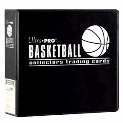 Ultra Pro 3 Ring Basketball Collectors Trading Card Album Binder Folder - BLACK • $28.95