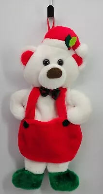 Vintage Teddy Bear Christmas Stocking Stuffed Animal 1985 Plush Rennoc Rare • $13.49