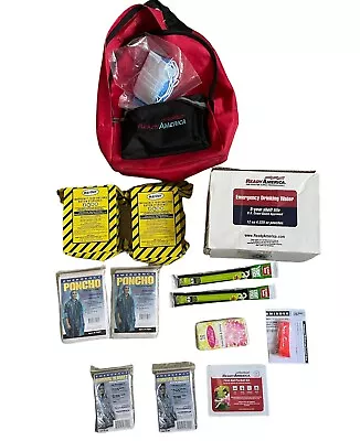 2 Person 3 Day Basic Emergency Kit With Backpack First Aid Food Water Car Kit • $68.44