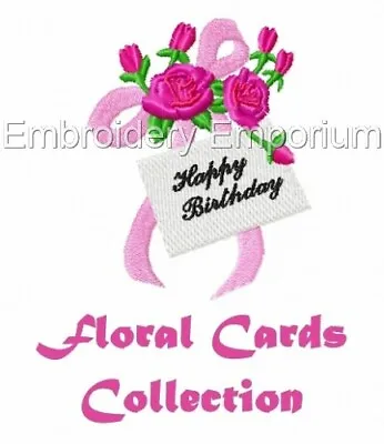 Floral Cards Collection - Machine Embroidery Designs On Usb 4x4 • £15.90