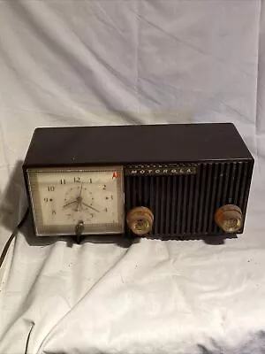 Vintage Motorola 57CE Tube AM Clock Radio Parts Or Repair • $44.95