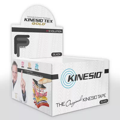 Kinesio Tex Gold Tape FP BLACK W/R 2  X 16.4' (6 Rolls/box) • $69