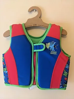 Zoggs Swimsure Jacket Kids Age 2-3 Years Weight 15-18kgs Blue Swim Vest EUC • £8.95