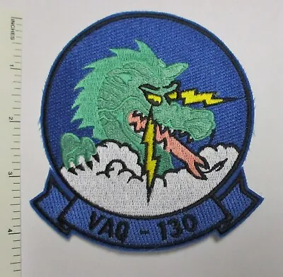 US NAVY AVIATION VAQ-130 ELECTRONIC ATTACK SQUADRON DRAGON PATCH (Cut Edge) • $8.46