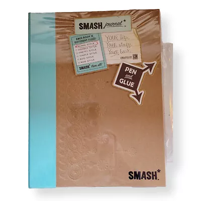 K & Company Smash Book Retro Blue Journal Scrap Book NO Pen Or Glue • $29.99