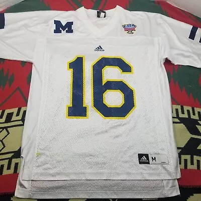 Michigan Wolverines Football Adidas Men’s White Sugar Bowl Jersey Size Medium • $26.99