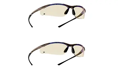 £18.31 • Buy Bolle Contour CONTESP Safety Glasses Clear + Microfibre Bag Blue Filter Lens X 2