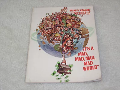 Vintage 1963 Stanley Kramer Cinerama It's A Mad Mad Mad Mad World Movie Program • $12.99