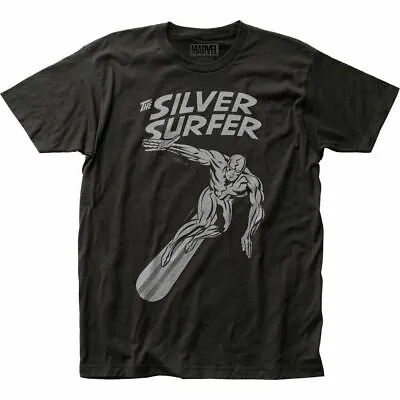 Silver Surfer Cosmic Wanderer T Shirt Licensed Marvel Comic Book Movie Tee Black • $18.89