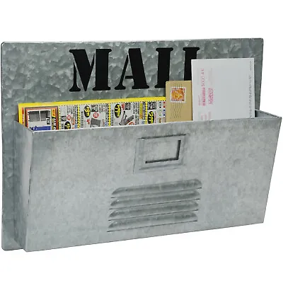 Metal Mail Organizer: Vintage Distressed Mailbox (11 X15.75 ) • $24.95