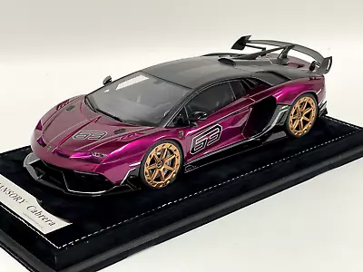 1/18 T&P Lamborghini Aventador SVJ Mansory Cabrera Purple Carbon Fiber 40 Pcs • $599.95