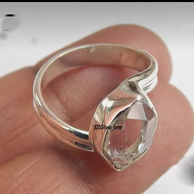 Herkimer Diamond Gemstone 925 Sterling Silver Ring Mother's Day Jewelry KA-70 • $10.90