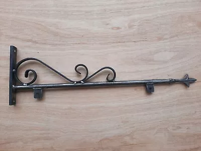 SIGN BRACKET Hanging B&B Home PUB SHOP  Hand  Crafted  WROUGHT IRON WALL MOUNTED • £31.25