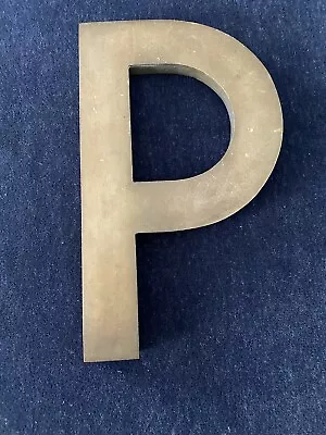 Vintage Solid Brass Letter P Architectural For Decor Perfect For Gallery Wall • $15