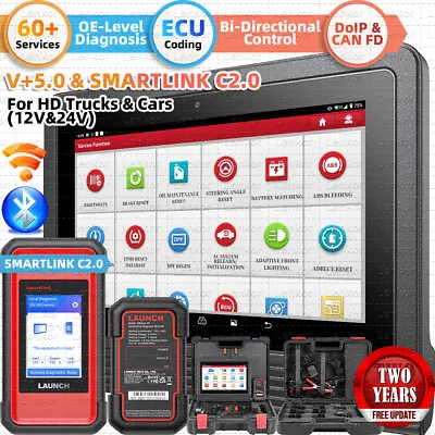 New LAUNCH X431 V+5.0 & SmartLink C HD HDIII Heavy Duty Truck Diagnostic Scanner • $799