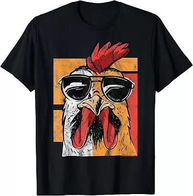 Cool Rooster Wearing Sunglasses Retro Vintage Chicken Tee Unisex T-Shirt • $21.95