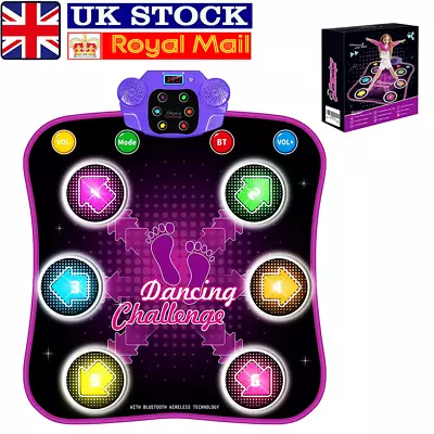 Dance Mat Toy For Girls Boys Light Up Dance Pad With Bluetooth 5 Game Modes • £29.89