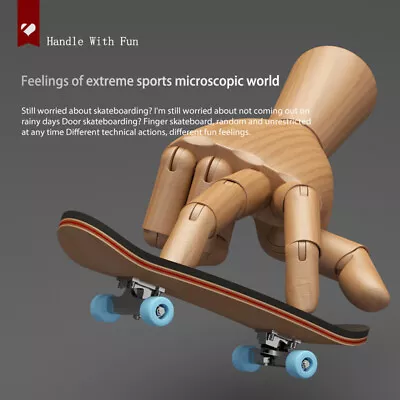 Finger SkateBoard Wooden Fingerboard Toy Professional Stents Finger Skate Set IA • $7.68