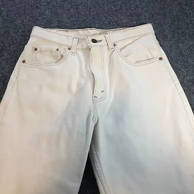 Levis 550 Jeans Mens 32x34 (Fits 30x34) Off White Vintage 1995 Made USA Relaxed • $36.88