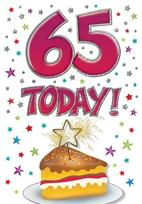 65th Birthday Card For HIM Or HER - 65 Years Old - Piccadilly Cards 7 X 5 Inches • £3.99