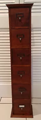 Vintage Pottery Barn Farmhouse 6-Drawer Wooden Coffee Beans Holder Cabinet • $399.99