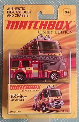 2010 Matchbox Superfast Lesney Edition Dennis Sabre Fire Truck New Old Stock  • $25