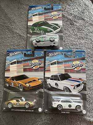 🔥Hot Wheels Vintage Race Club Porsche 911 Lamborghini Miura SV BMW 2002 $18🔥 • $18