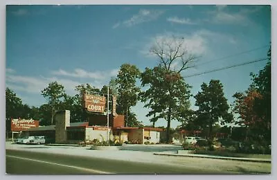 Monteagle Tennessee Restaurant & Court~ART DECO Neon Sign~1950s Cars~Postcard • $8