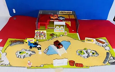 Micro Action OFF-ROAD RALLY Fold-Out Playset With Cars Funrise 1980's • $30