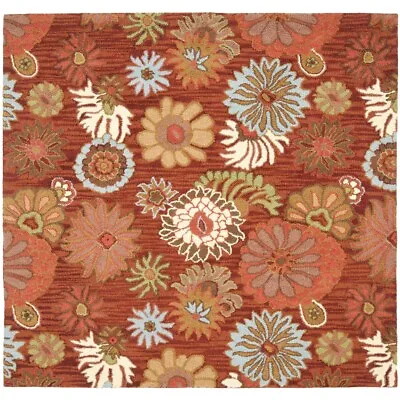 SAFAVIEH Blossom BLM731B Hand-hooked Red / Multi Rug • $134.95