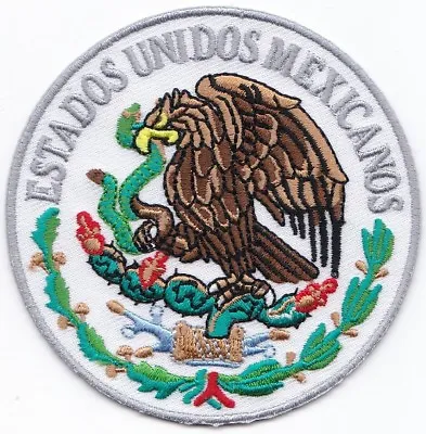 Mexico Flag Logo Embroidered Patches 3  Diameter Iron-on • $5